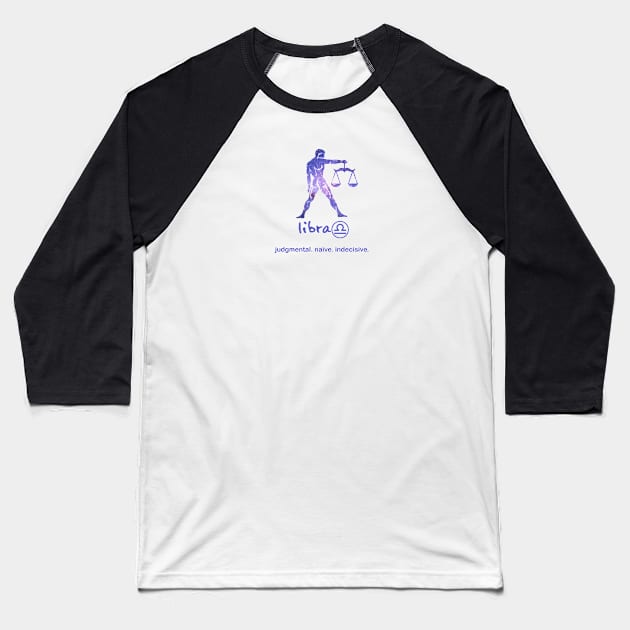 Flawed Libra Baseball T-Shirt by Taversia